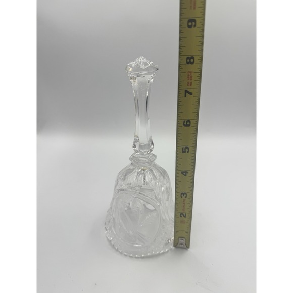 Hofbauer Byrdes Bell German Lead Crystal Frosted 8in "BIRD ON A LIMB" Vintage - Picture 10 of 11